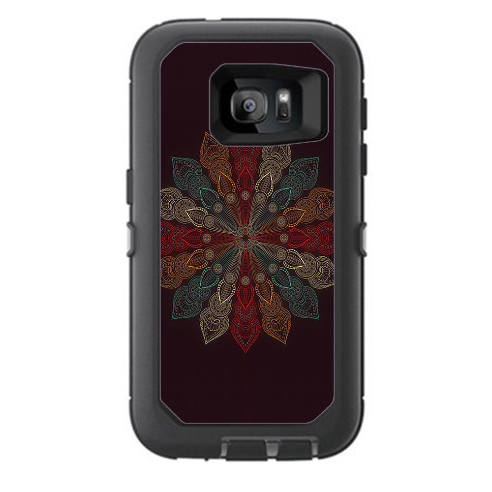  Mandala Flower Pattern Otterbox Defender Samsung Galaxy S7 Skin
