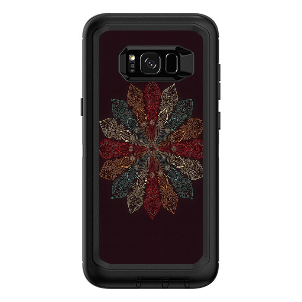  Mandala Flower Pattern Otterbox Defender Samsung Galaxy S8 Plus Skin