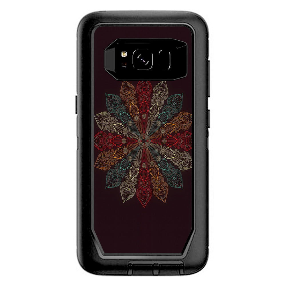  Mandala Flower Pattern Otterbox Defender Samsung Galaxy S8 Skin