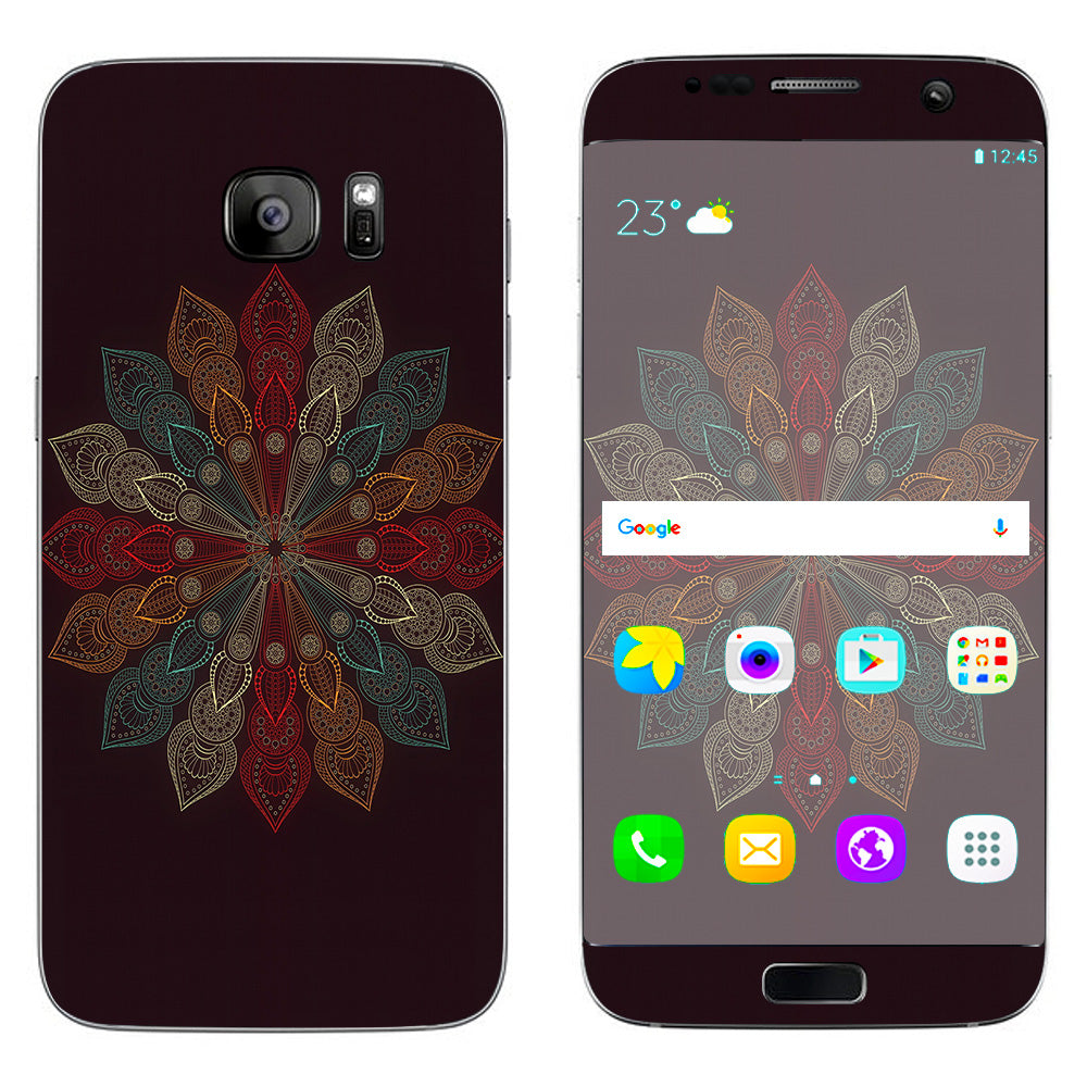  Mandala Flower Pattern Samsung Galaxy S7 Edge Skin