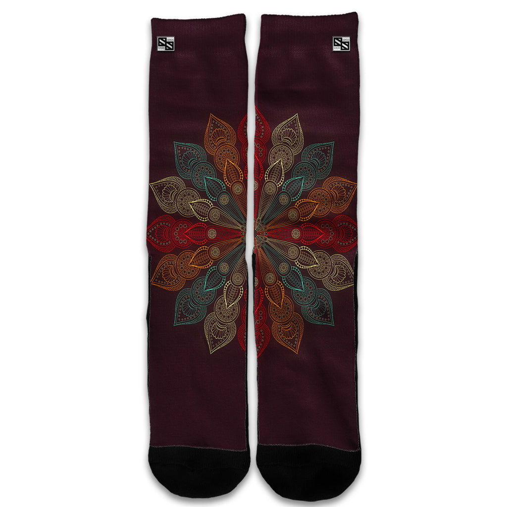  Mandala Flower Pattern Universal Socks