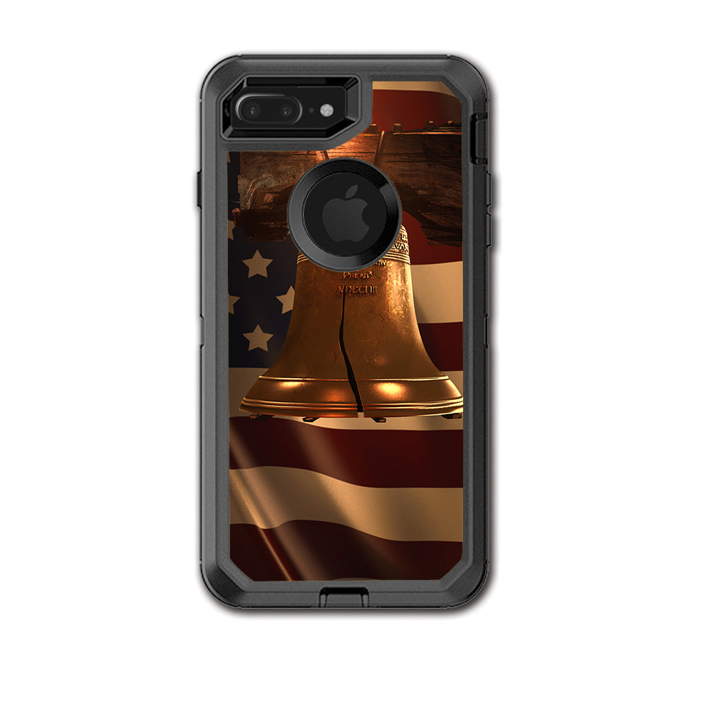  Liberty Bell And Flag Otterbox Defender iPhone 7+ Plus or iPhone 8+ Plus Skin