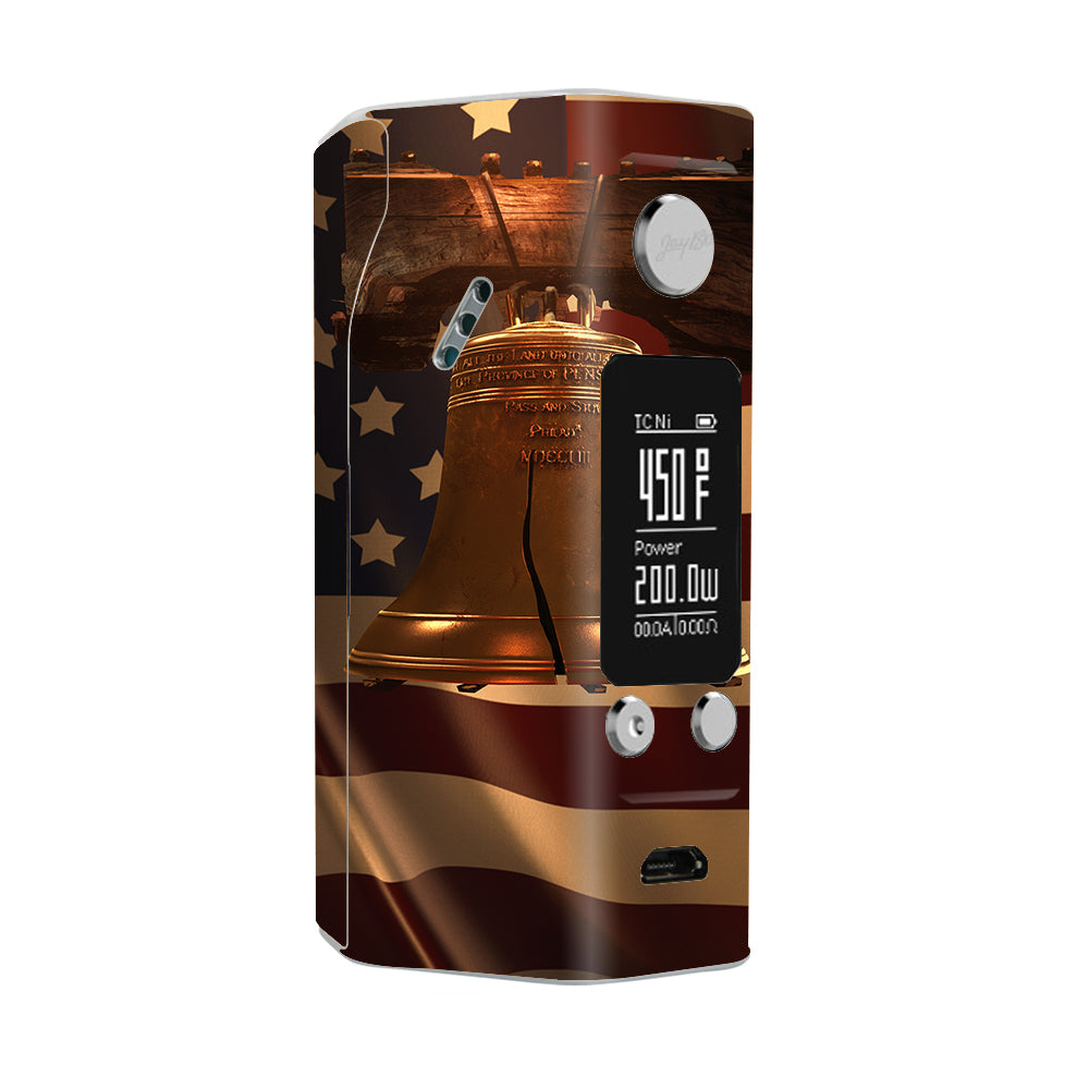  Liberty Bell And Flag Wismec Reuleaux RX200S Skin