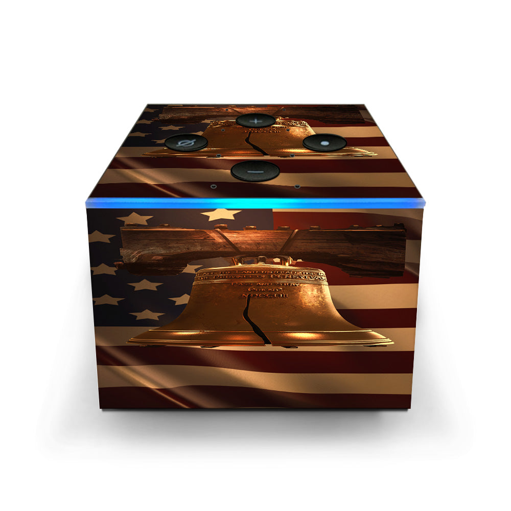  Liberty Bell And Flag Amazon Fire TV Cube Skin