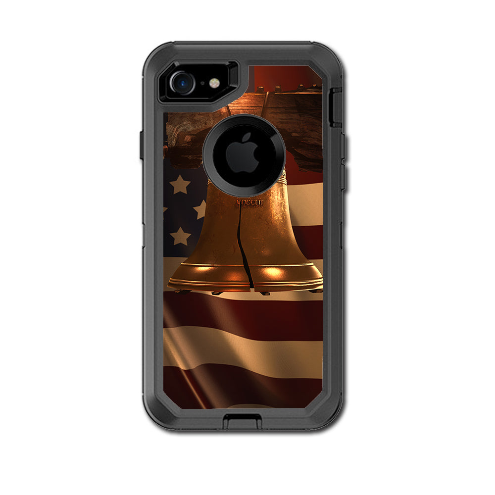  Liberty Bell And Flag Otterbox Defender iPhone 7 or iPhone 8 Skin