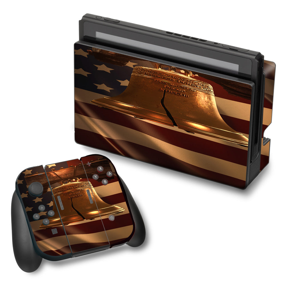  Liberty Bell And Flag Nintendo Switch Skin