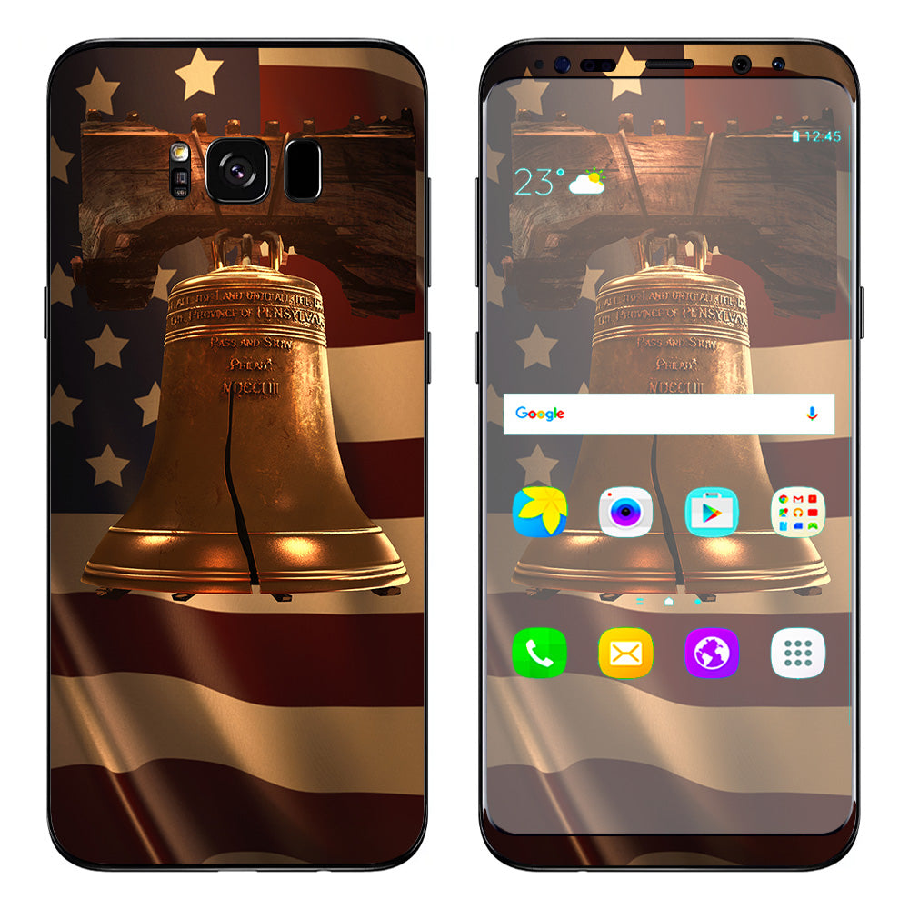  Liberty Bell And Flag Samsung Galaxy S8 Plus Skin