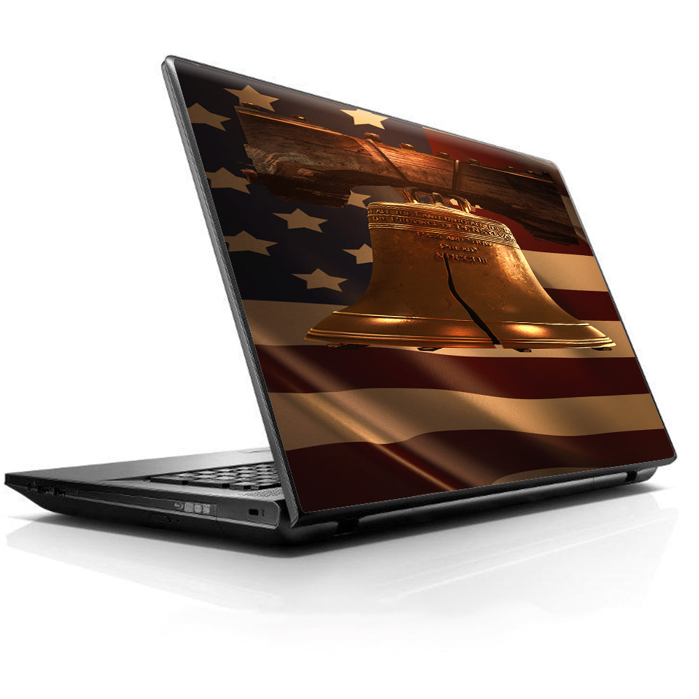  Liberty Bell And Flag Universal 13 to 16 inch wide laptop Skin