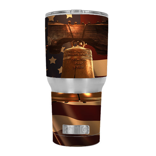  Liberty Bell And Flag RTIC 30oz Tumbler Skin