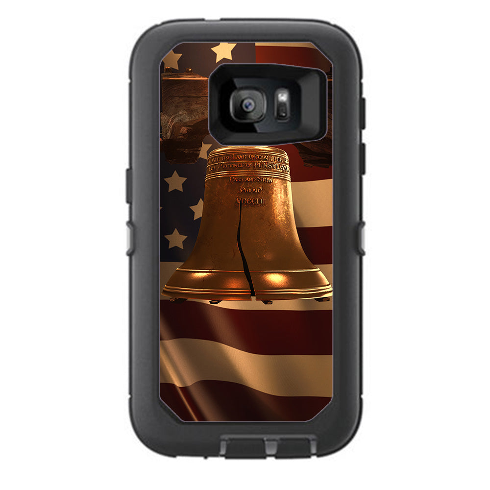  Liberty Bell And Flag Otterbox Defender Samsung Galaxy S7 Skin