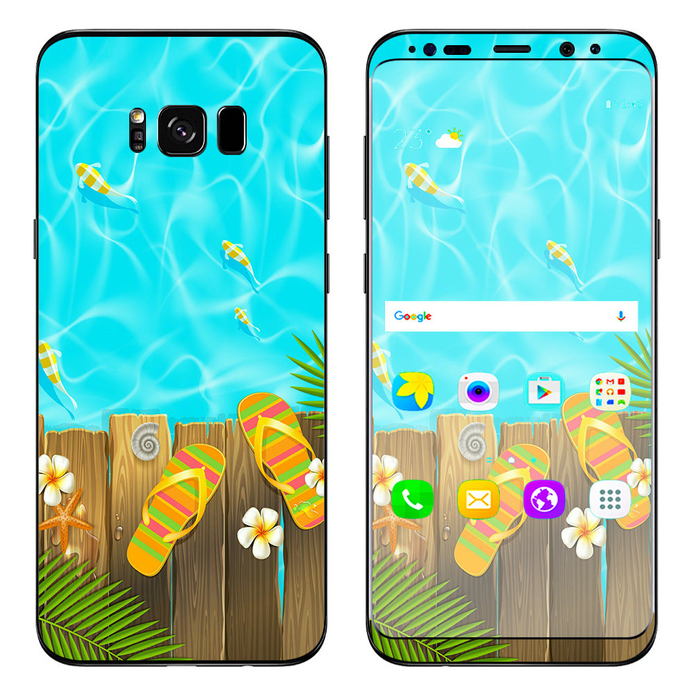  Flip Flops And Fish Summer Samsung Galaxy S8 Plus Skin