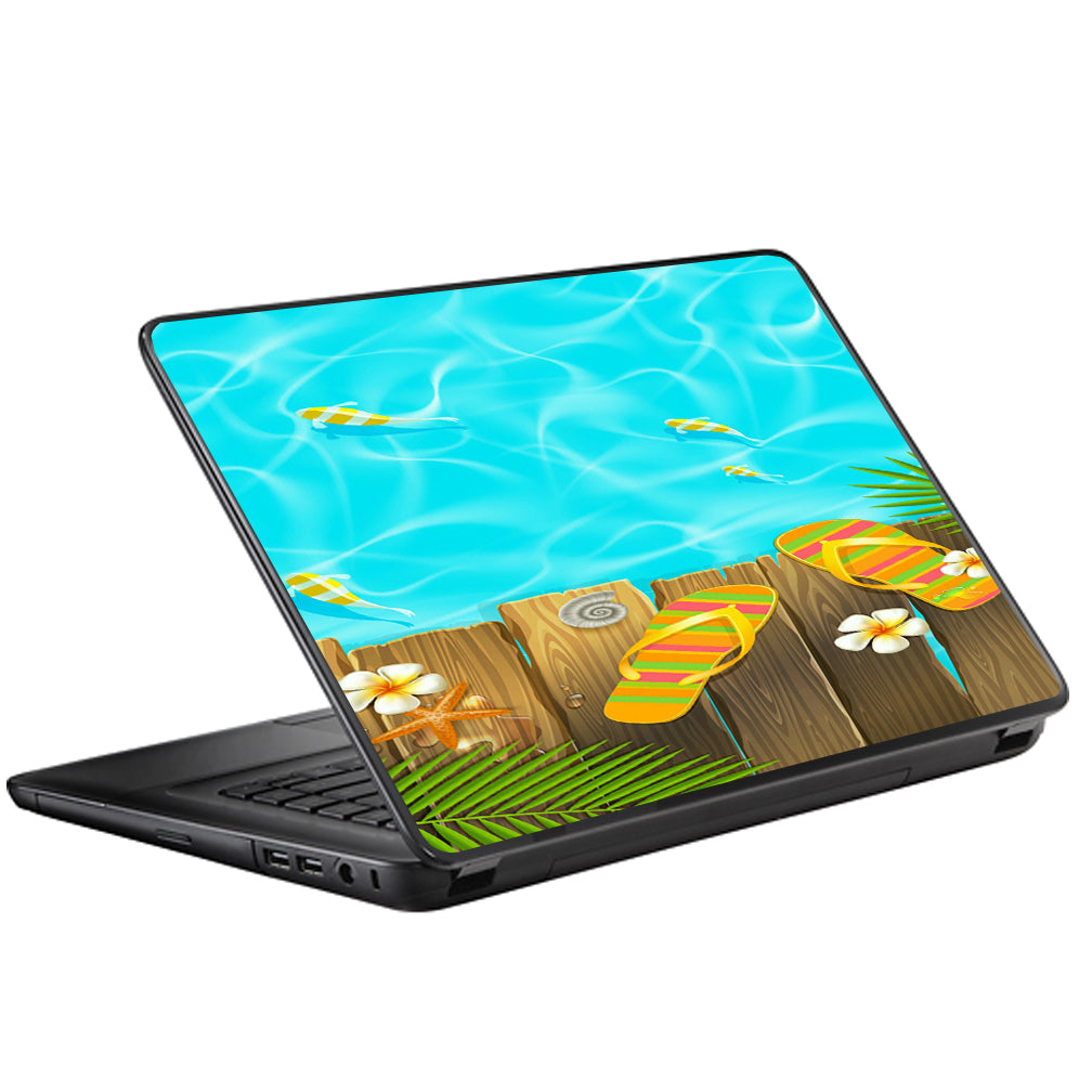  Flip Flops And Fish Summer Universal 13 to 16 inch wide laptop Skin