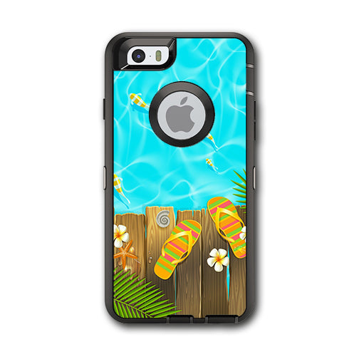  Flip Flops And Fish Summer Otterbox Defender iPhone 6 Skin