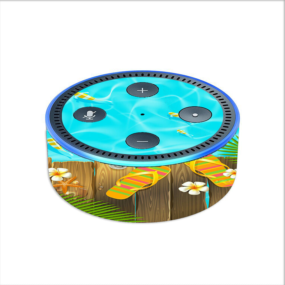  Flip Flops And Fish Summer Amazon Echo Dot 2nd Gen Skin