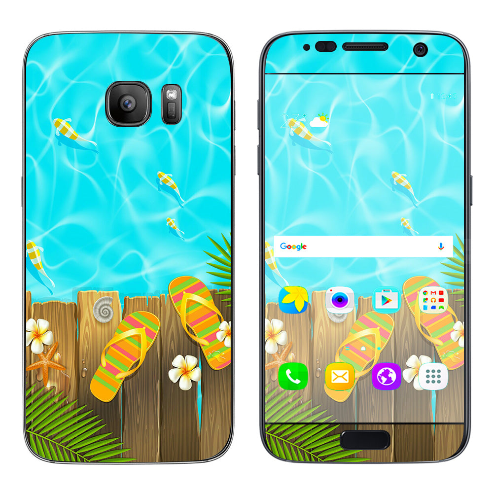  Flip Flops And Fish Summer Samsung Galaxy S7 Skin