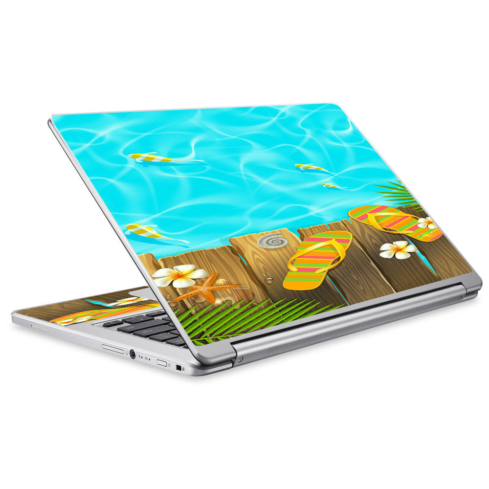  Flip Flops And Fish Summer Acer Chromebook R13 Skin