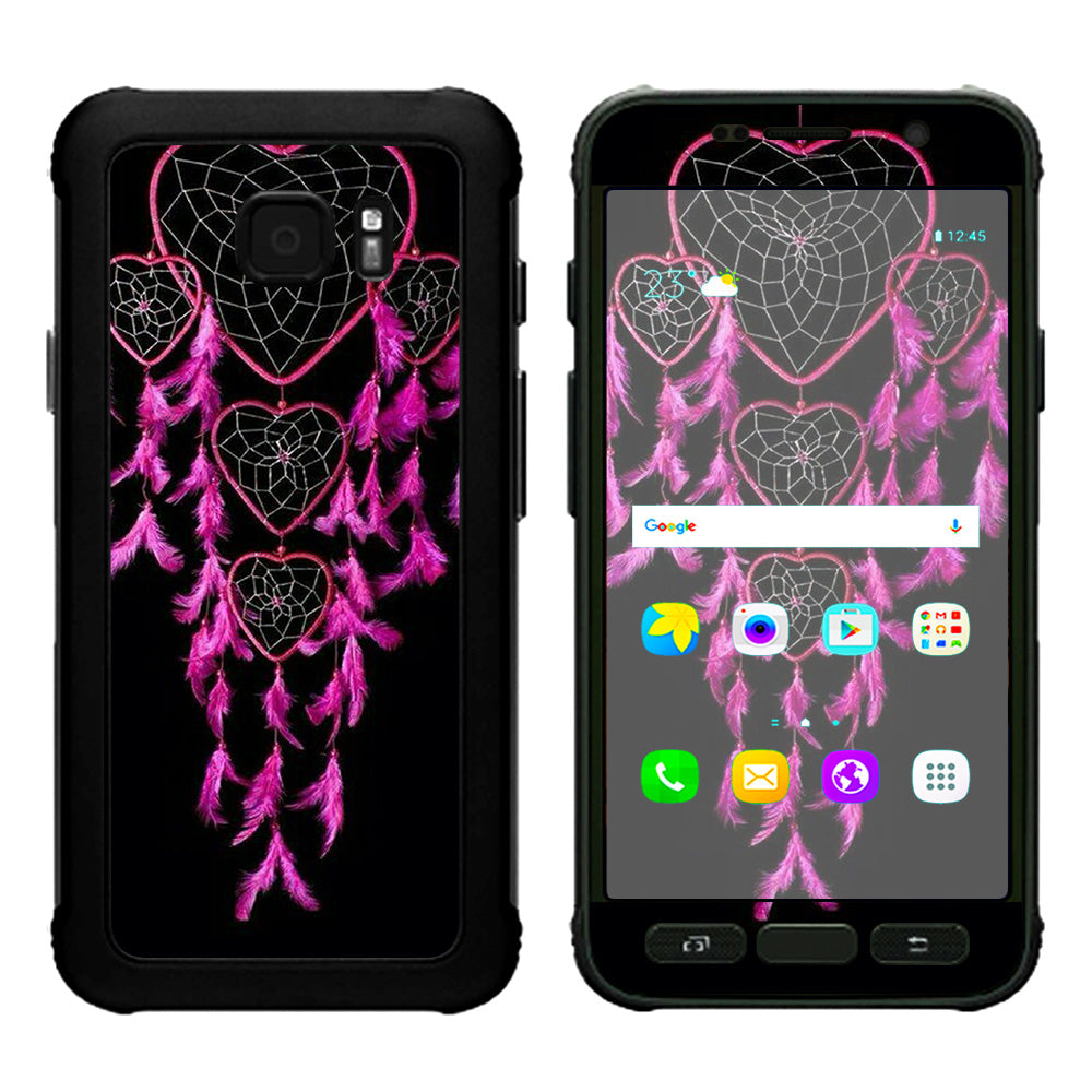 Heart Pink Feather Dream Catcher Samsung Galaxy S7 Active Skin