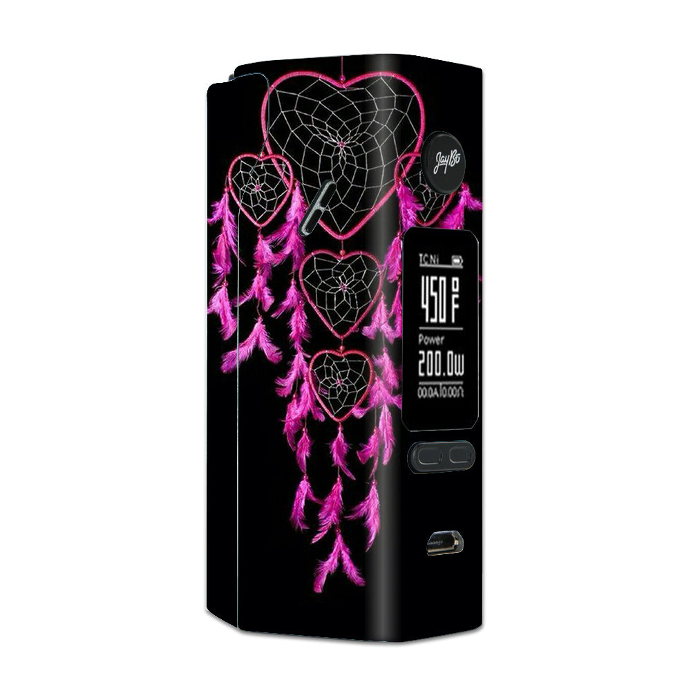  Heart Pink Feather Dream Catcher Wismec Reuleaux RX 2/3 combo kit Skin