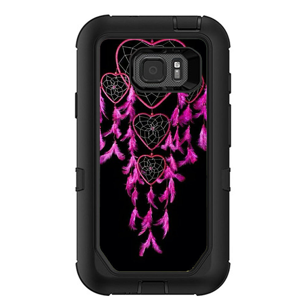 Heart Pink Feather Dream Catcher Otterbox Defender Samsung Galaxy S7 Active Skin