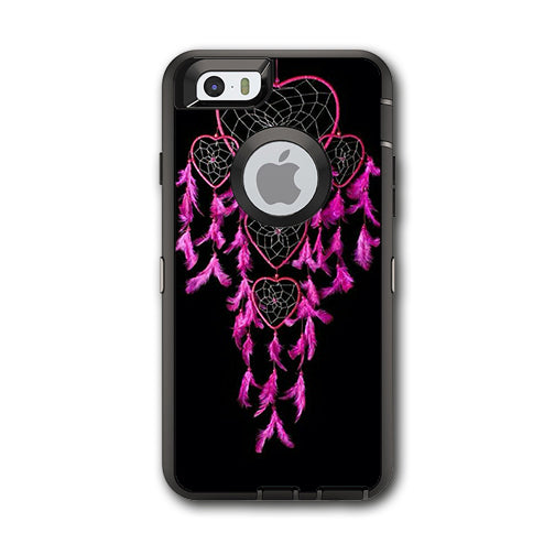  Heart Pink Feather Dream Catcher Otterbox Defender iPhone 6 Skin