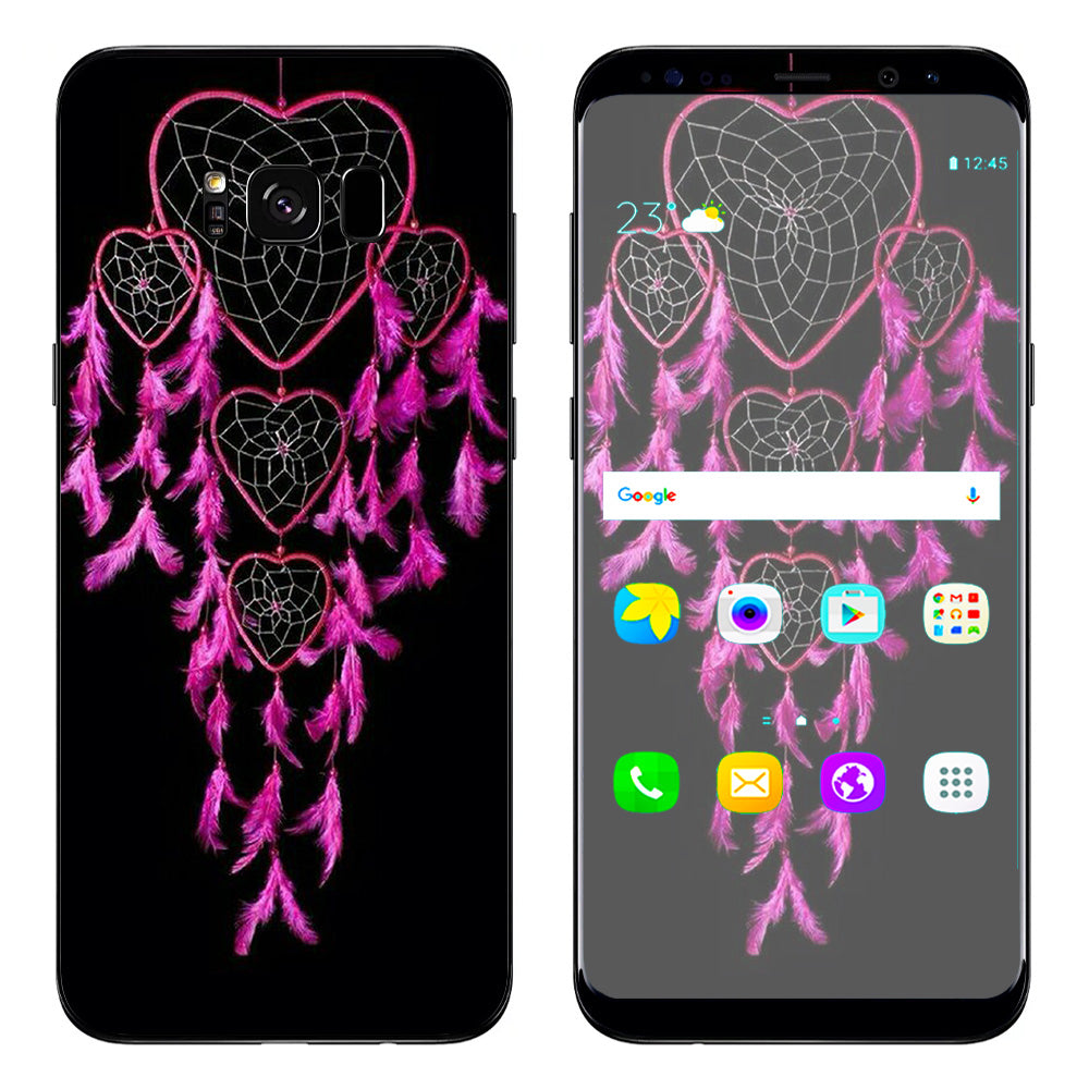 Heart Pink Feather Dream Catcher Samsung Galaxy S8 Plus Skin