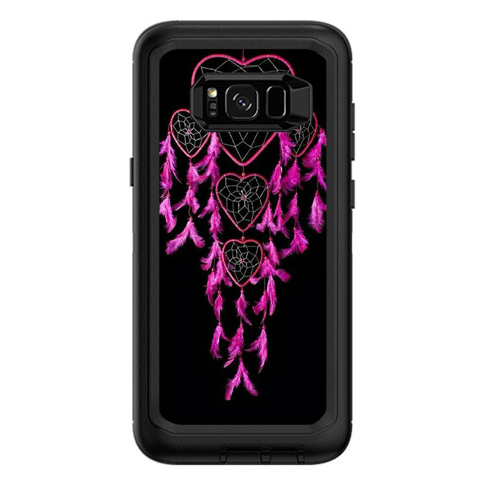  Heart Pink Feather Dream Catcher Otterbox Defender Samsung Galaxy S8 Plus Skin
