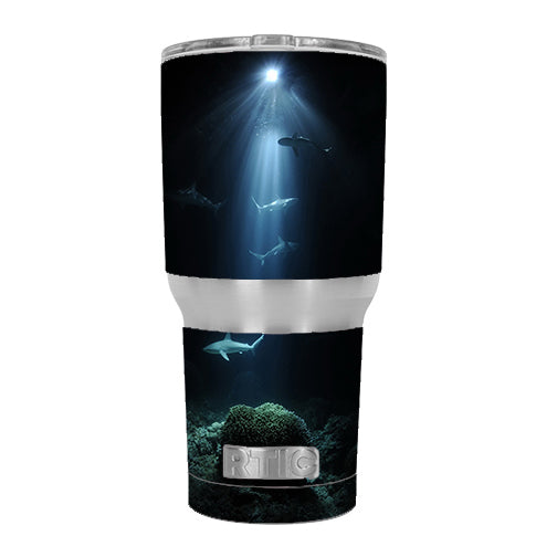  Under The Sea Sharks RTIC 30oz Tumbler Skin