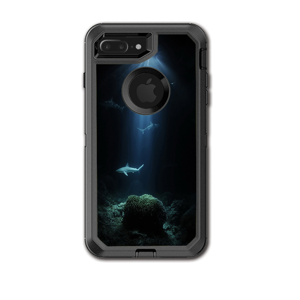  Under The Sea Sharks Otterbox Defender iPhone 7+ Plus or iPhone 8+ Plus Skin