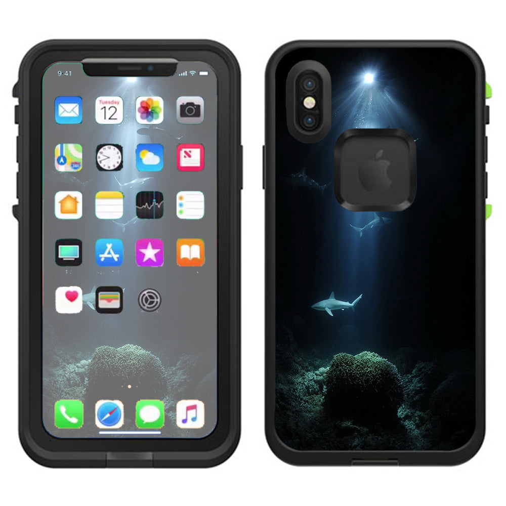  Under The Sea Sharks  Lifeproof Fre Case iPhone X Skin