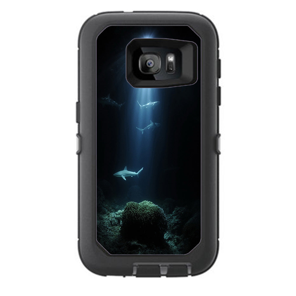  Under The Sea Sharks Otterbox Defender Samsung Galaxy S7 Skin