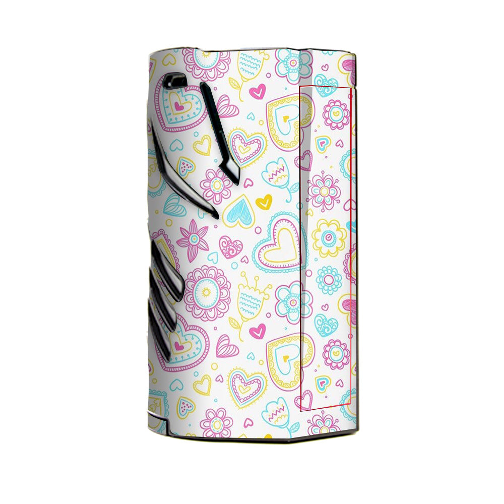 Hearts Doodles Shape Design T-Priv 3 Smok Skin
