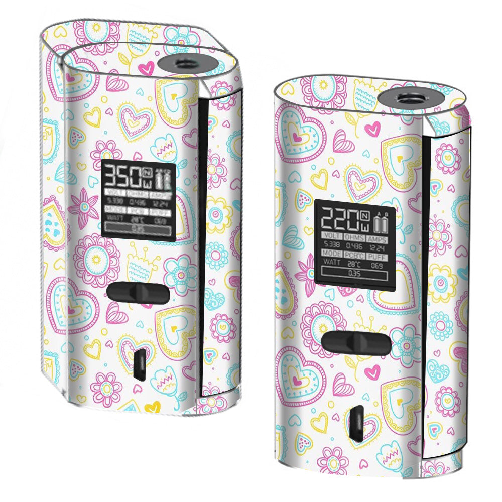  Hearts Doodles Shape Design Smok GX2/4 350w Skin