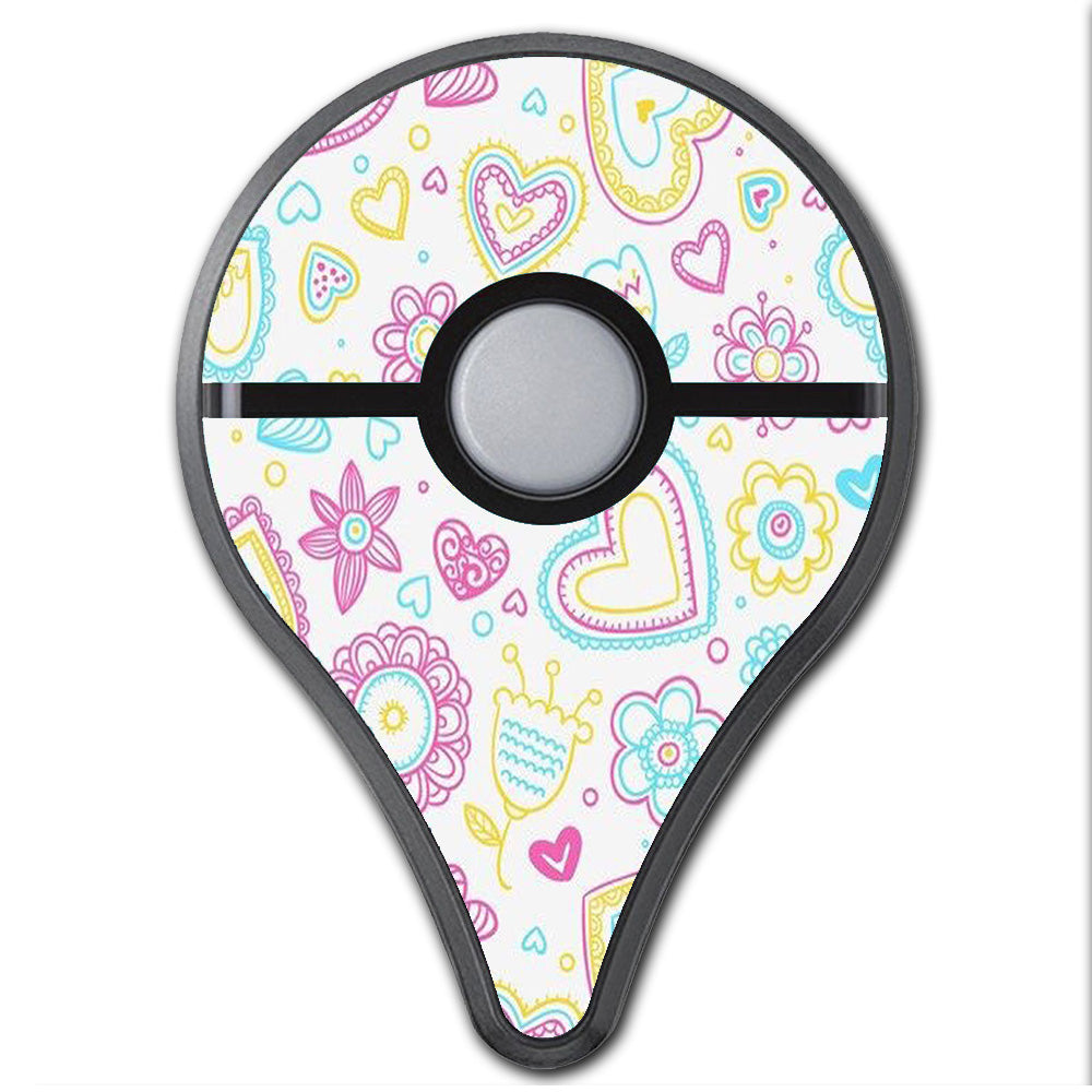  Hearts Doodles Shape Design Pokemon Go Plus Skin