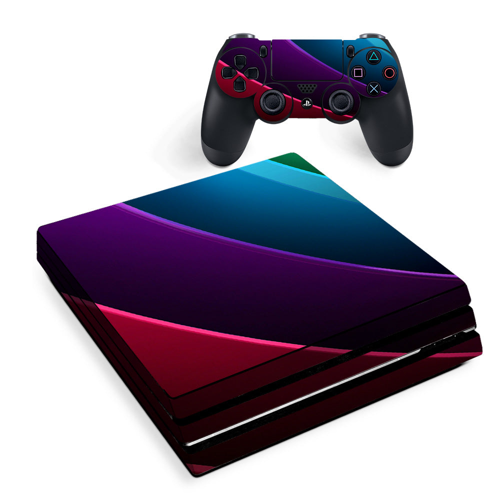 Skin Decal Vinyl Wrap For Playstation Ps4 Pro Console & Controller Stickers Skins Cover/ Abstract Colorful Panels Sony PS4 Pro Skin