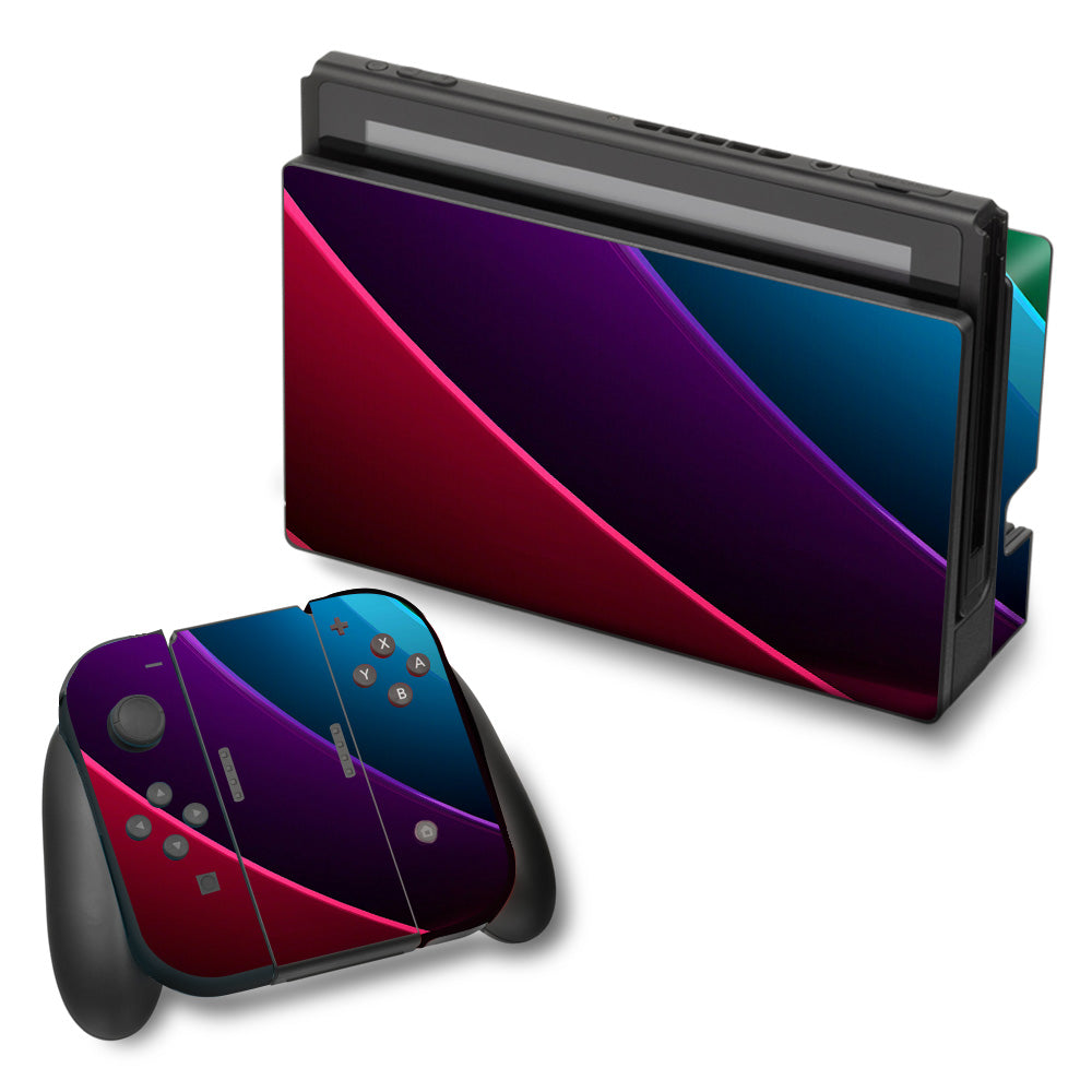  Abstract Colorful Panels Nintendo Switch Skin