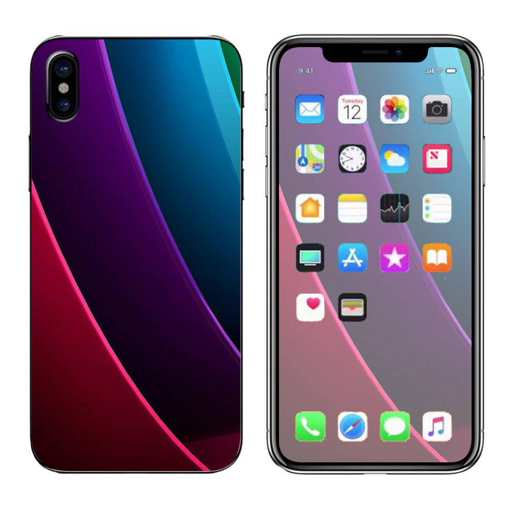  Abstract Colorful Panels Apple iPhone X Skin