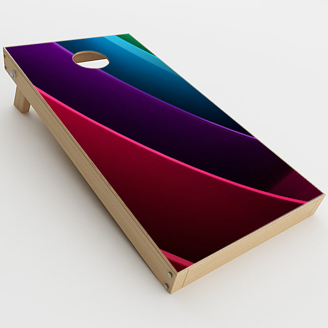  Abstract Colorful Panels Cornhole Game Boards  Skin