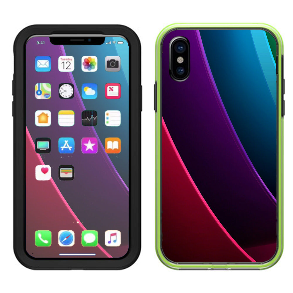  Abstract Colorful Panels Lifeproof Slam Case iPhone X Skin
