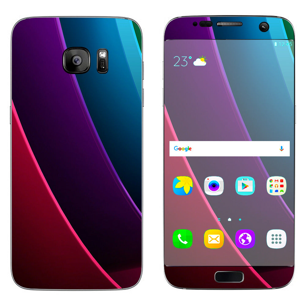  Abstract Colorful Panels Samsung Galaxy S7 Edge Skin