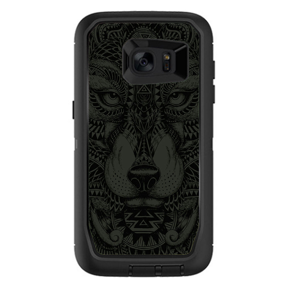  Aztec Lion Wolf Design Otterbox Defender Samsung Galaxy S7 Edge Skin
