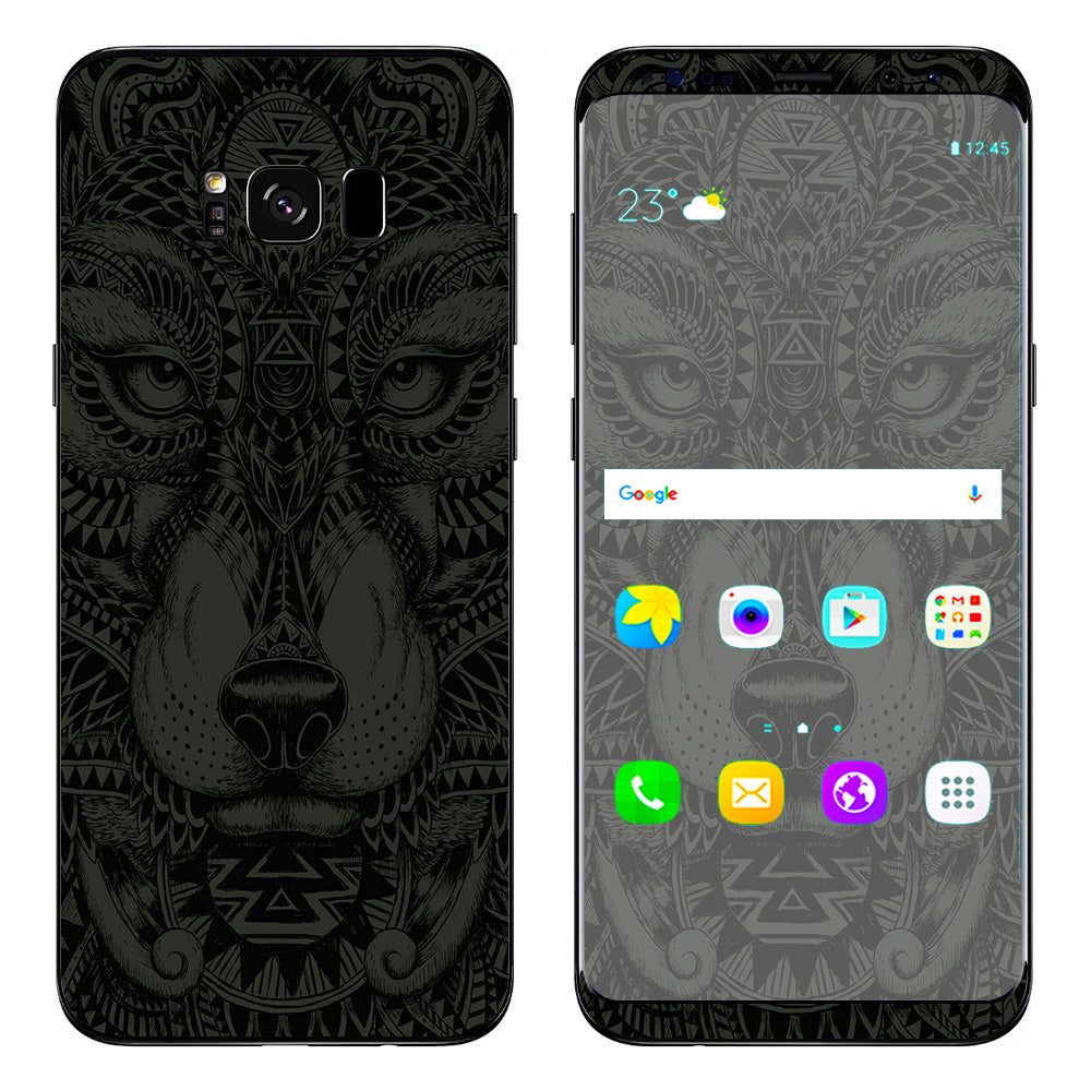  Aztec Lion Wolf Design Samsung Galaxy S8 Skin