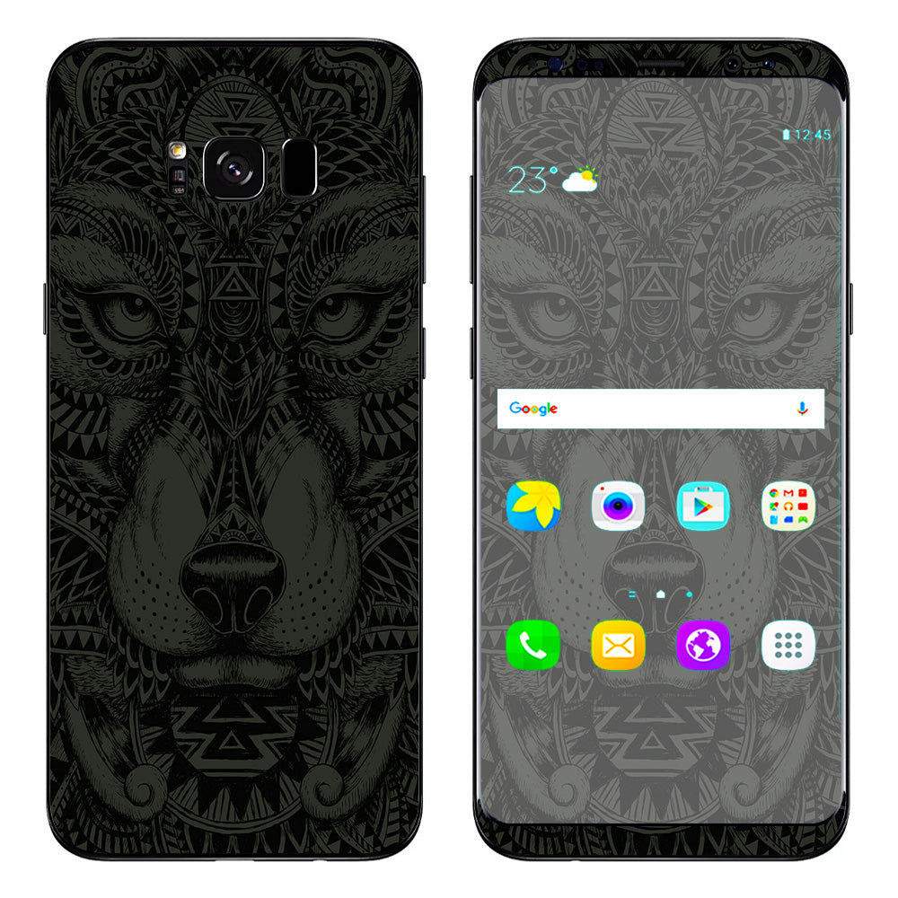  Aztec Lion Wolf Design Samsung Galaxy S8 Plus Skin