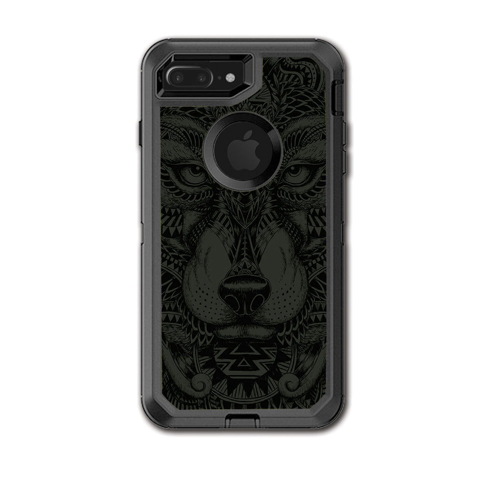  Aztec Lion Wolf Design Otterbox Defender iPhone 7+ Plus or iPhone 8+ Plus Skin