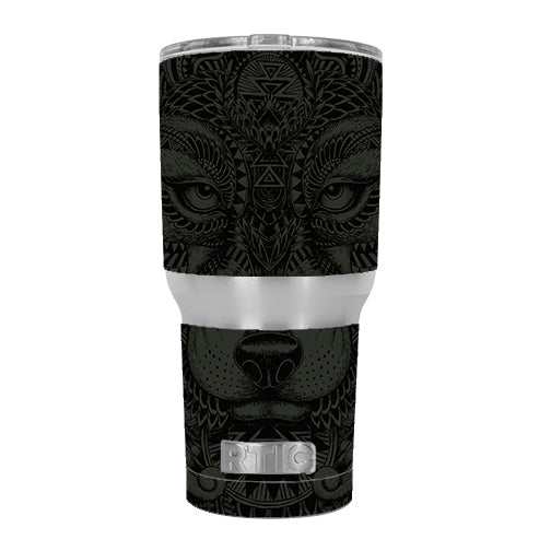  Aztec Lion Wolf Design RTIC 20oz Tumbler Skin