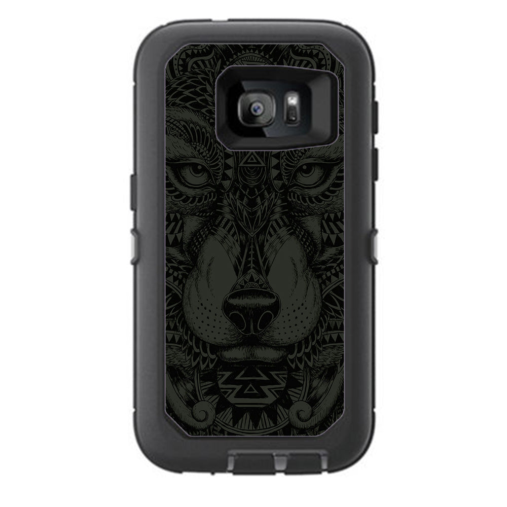  Aztec Lion Wolf Design Otterbox Defender Samsung Galaxy S7 Skin
