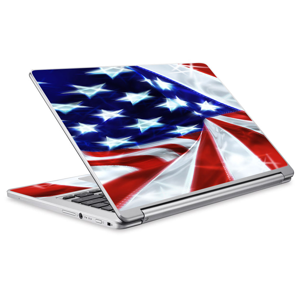  Electric American Flag U.S.A. Acer Chromebook R13 Skin