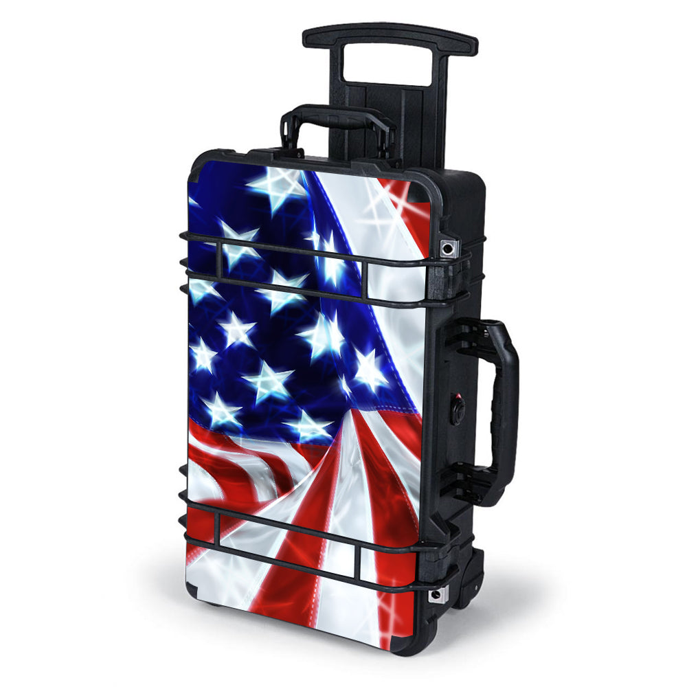  Electric American Flag U.S.A. Pelican Case 1510 Skin