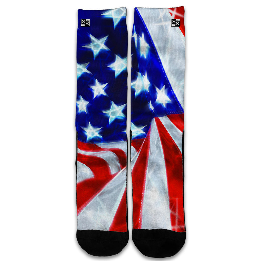  Electric American Flag U.S.A. Universal Socks