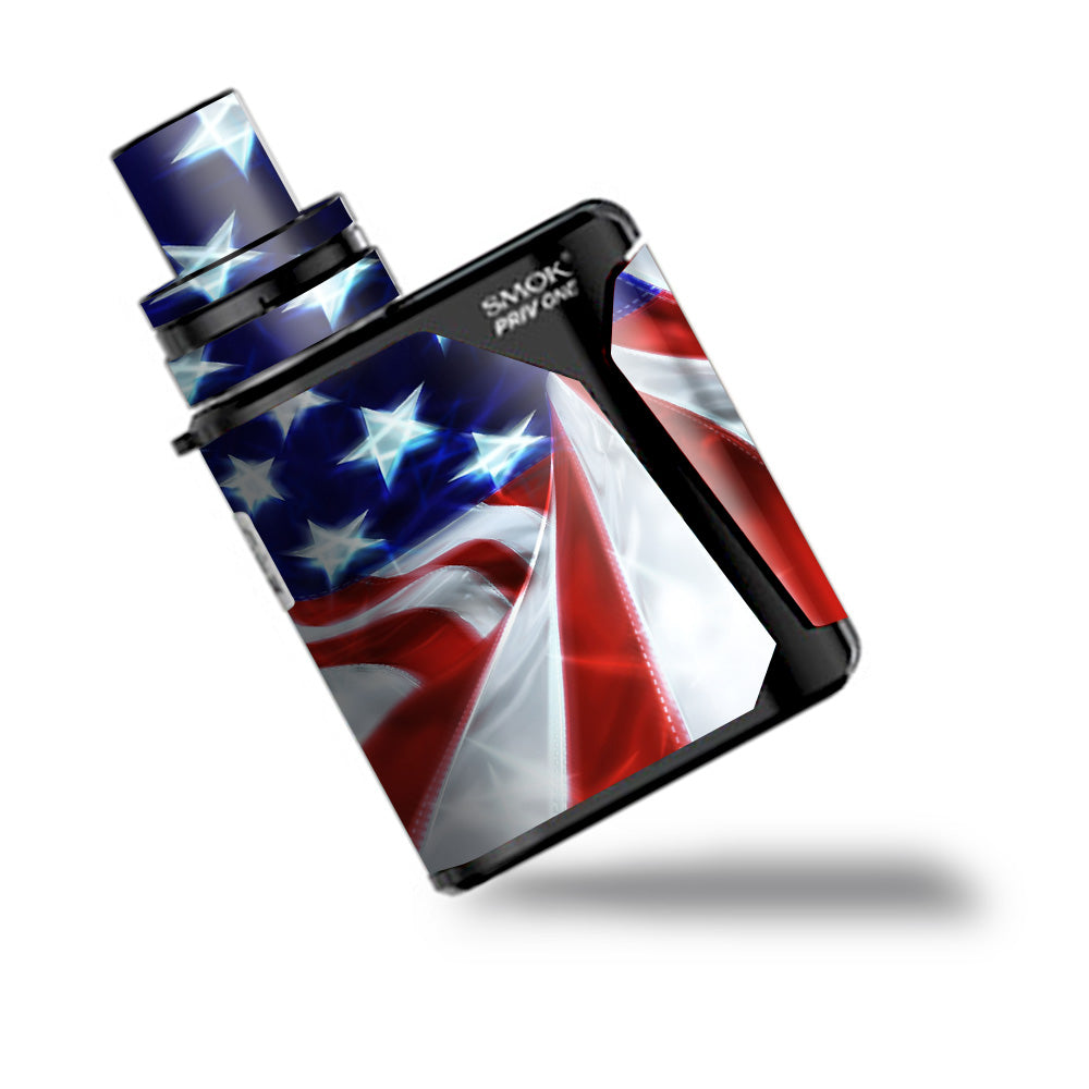  Electric American Flag U.S.A. Smok Priv One Skin