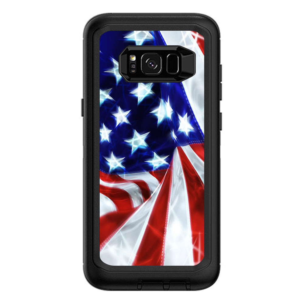  Electric American Flag U.S.A. Otterbox Defender Samsung Galaxy S8 Plus Skin
